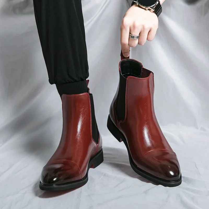 CONOR™ | Calvino Leather Chelsea Boots