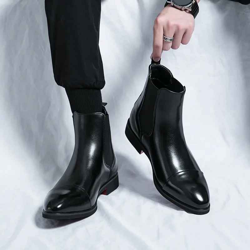 CONOR™ | Calvino Leather Chelsea Boots
