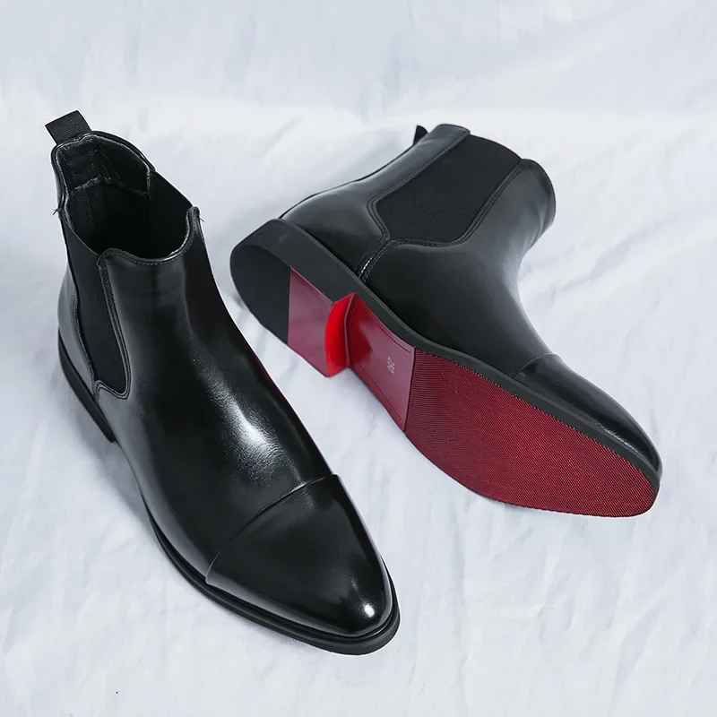 CONOR™ | Calvino Leather Chelsea Boots