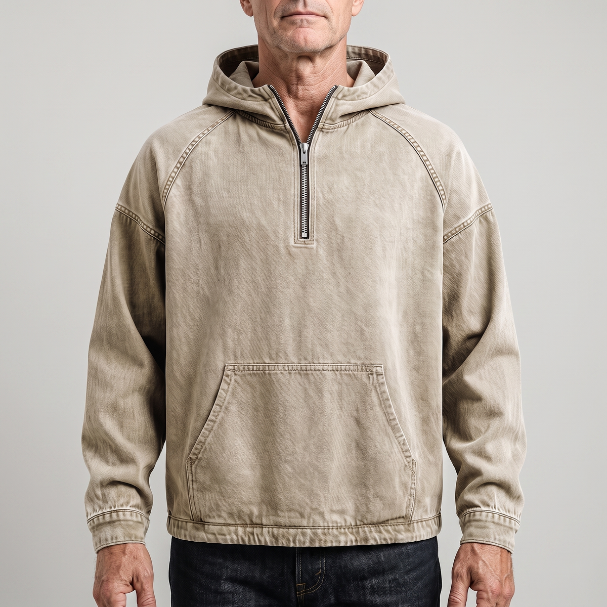 CONOR™ | RIVINGTON HALF-ZIP DENIM JACKET