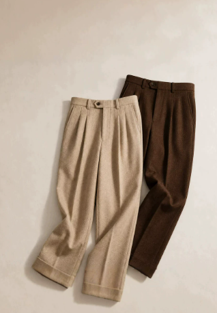 CONOR™ | Elegant Pure Wool Tailored Trousers