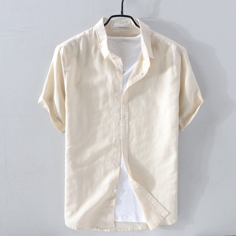 CONOR™™ | Men's Linen-Cotton Short-Sleeve Shirt