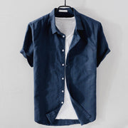 CONOR™™ | Men's Linen-Cotton Short-Sleeve Shirt