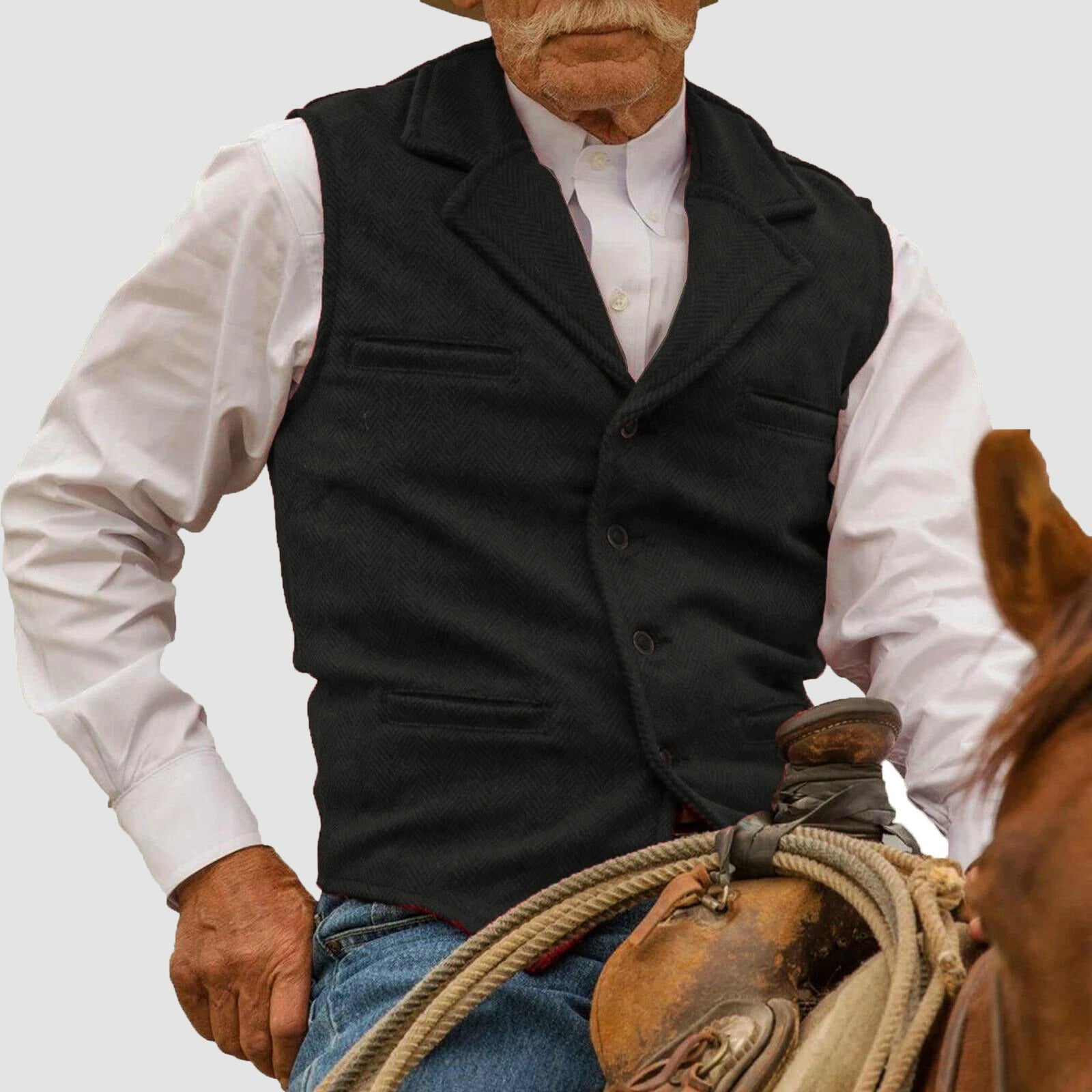CONOR™™ | Men's Western-Inspired Cotton Vest