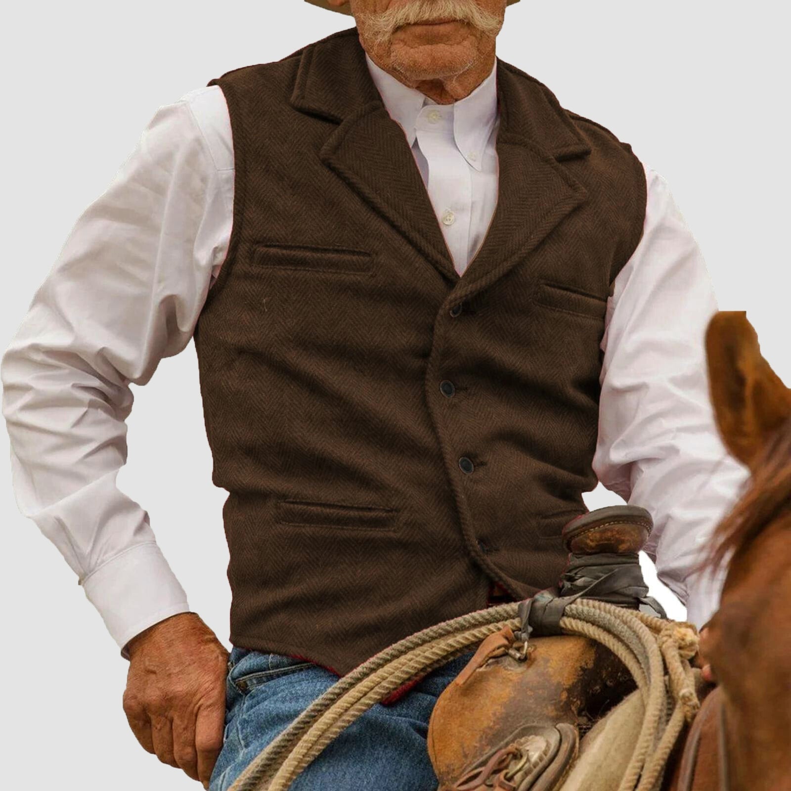 CONOR™™ | Men's Western-Inspired Cotton Vest