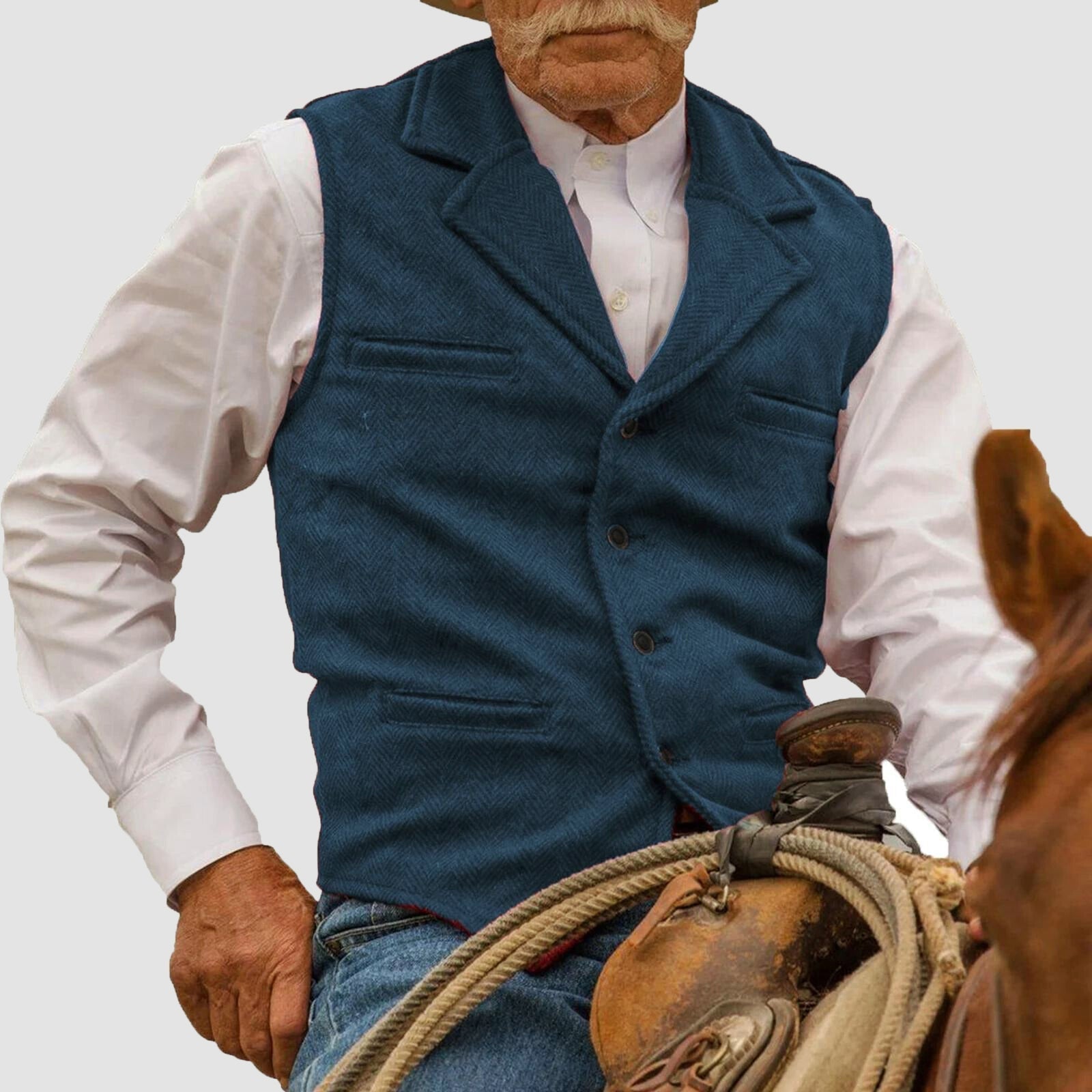 CONOR™™ | Men's Western-Inspired Cotton Vest