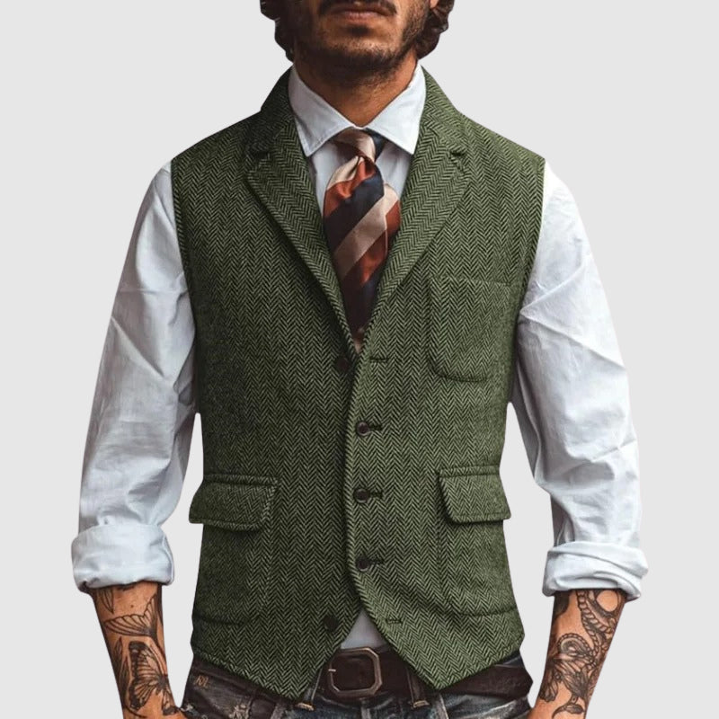 CONOR™™ | Men's Herringbone Waistcoat
