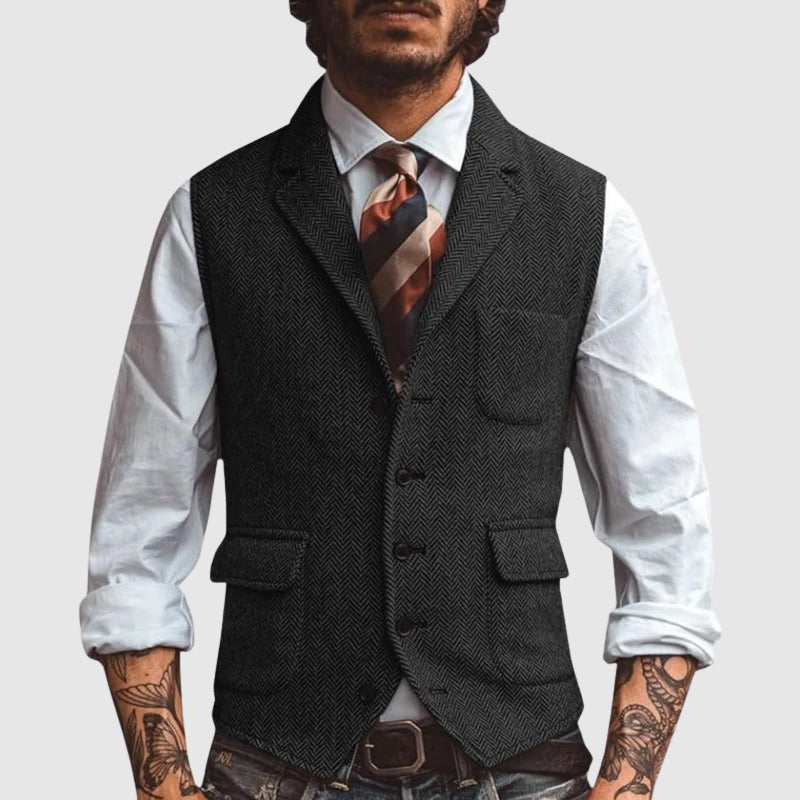 CONOR™™ | Men's Herringbone Waistcoat