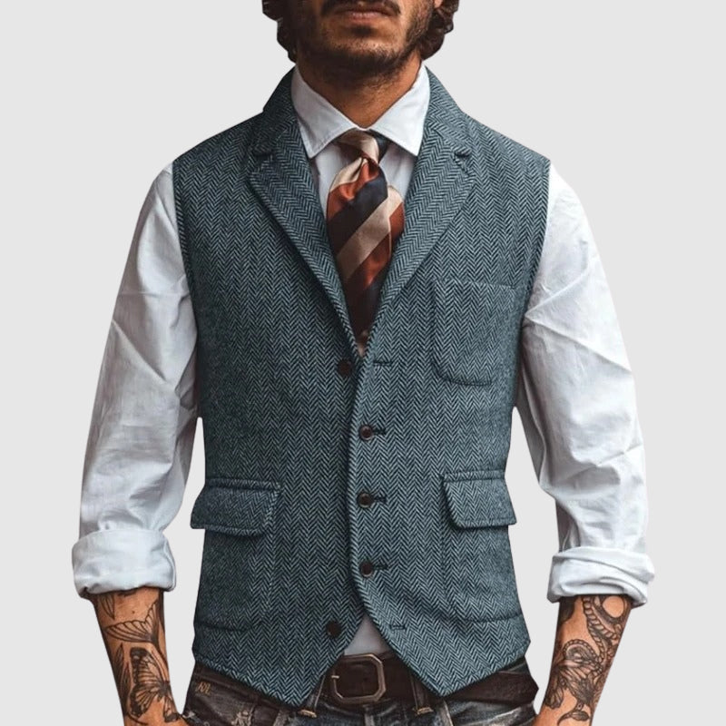 CONOR™™ | Men's Herringbone Waistcoat
