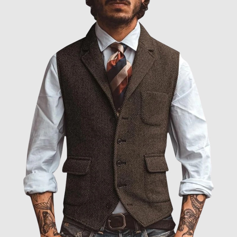 CONOR™™ | Men's Herringbone Waistcoat