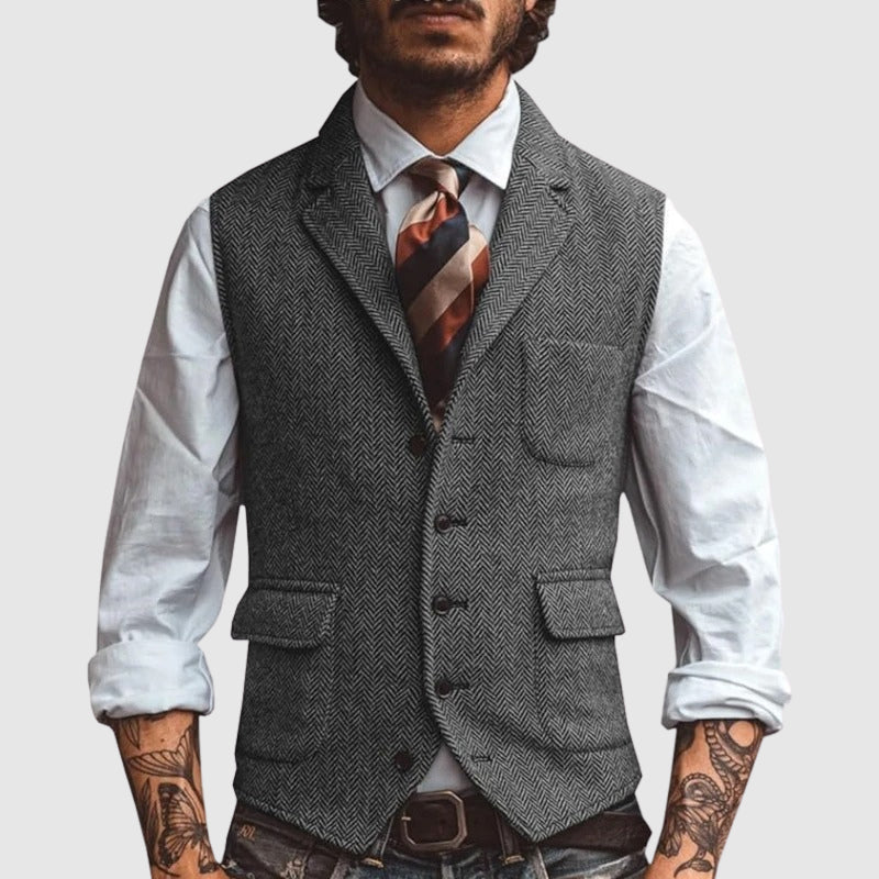 CONOR™™ | Men's Herringbone Waistcoat