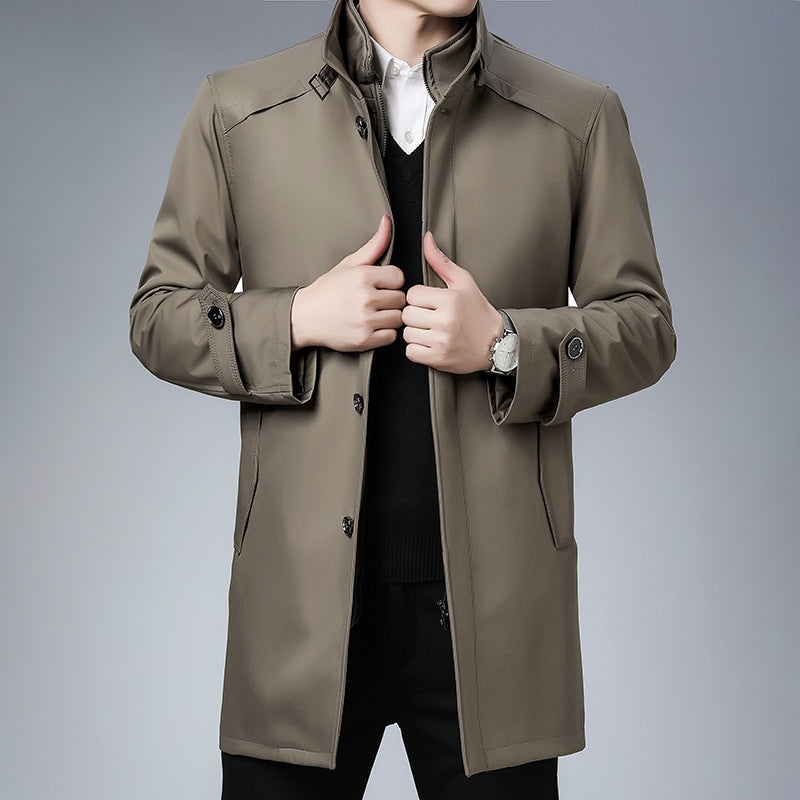 CONOR™™ | Men's Stand Collar Zip-Front Business Coat