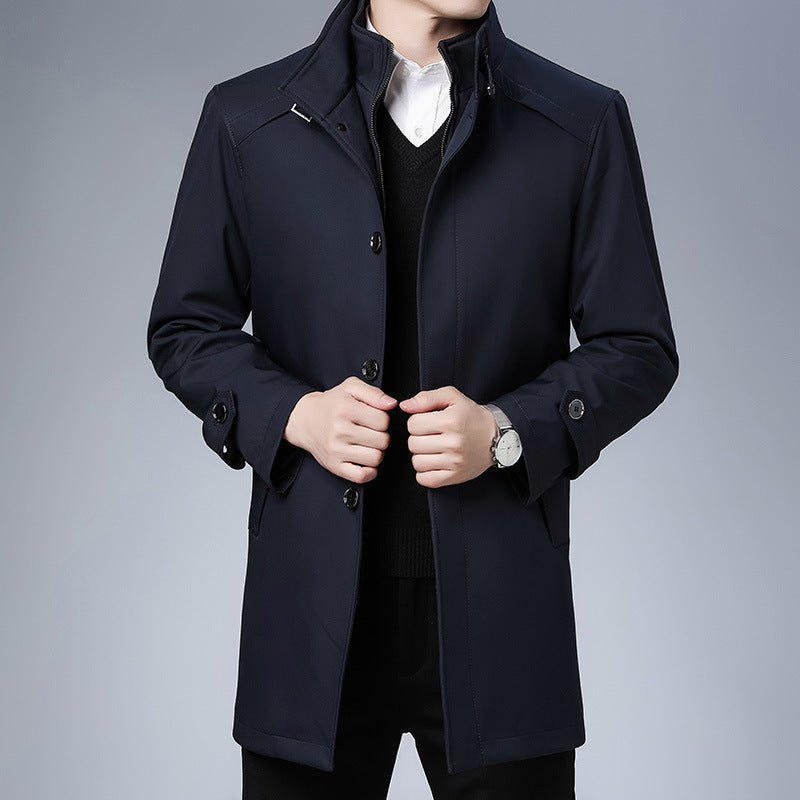 CONOR™™ | Men's Stand Collar Zip-Front Business Coat
