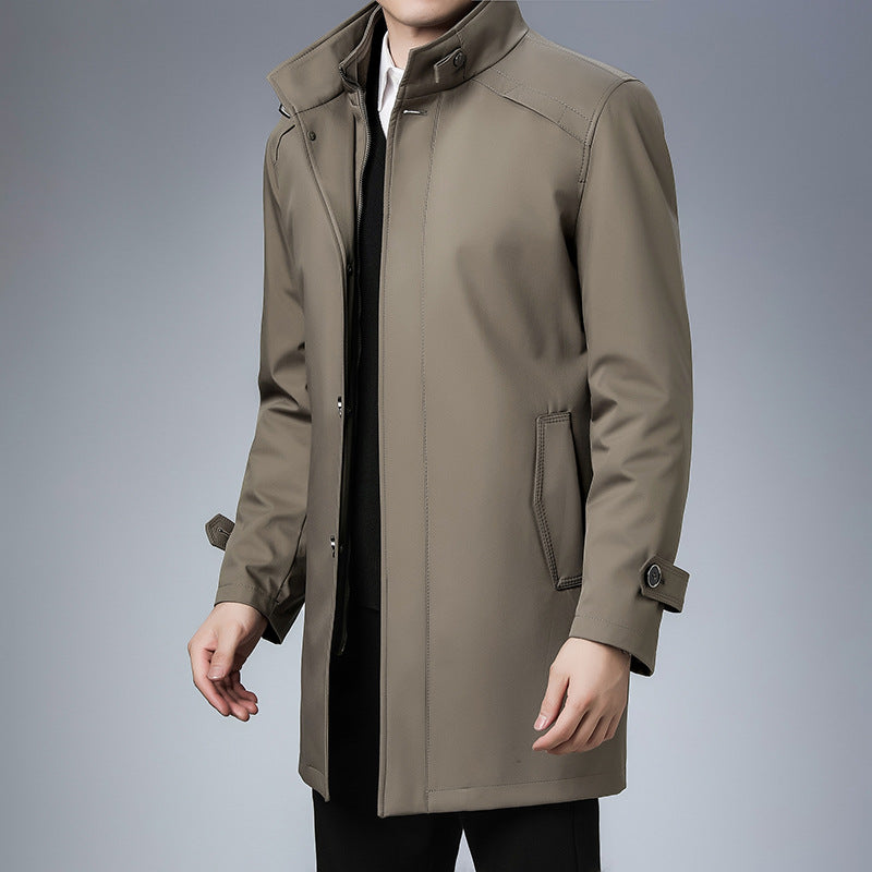 CONOR™™ | Men's Stand Collar Zip-Front Business Coat