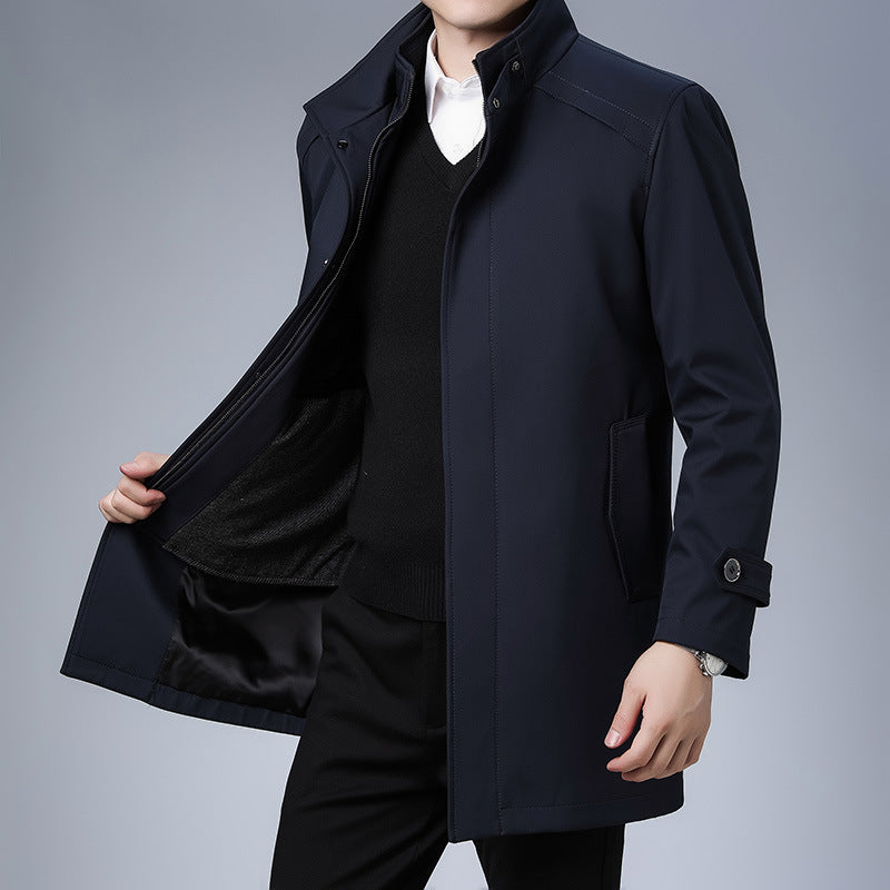 CONOR™™ | Men's Stand Collar Zip-Front Business Coat