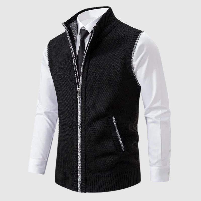 CONOR™™ | Men's Wool Blend Zip-Up Sweater Vest