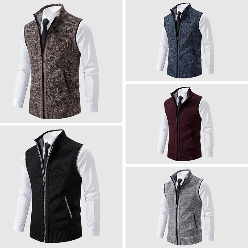 CONOR™™ | Men's Wool Blend Zip-Up Sweater Vest