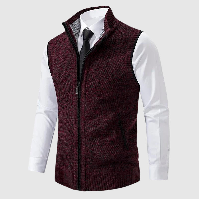 CONOR™™ | Men's Wool Blend Zip-Up Sweater Vest