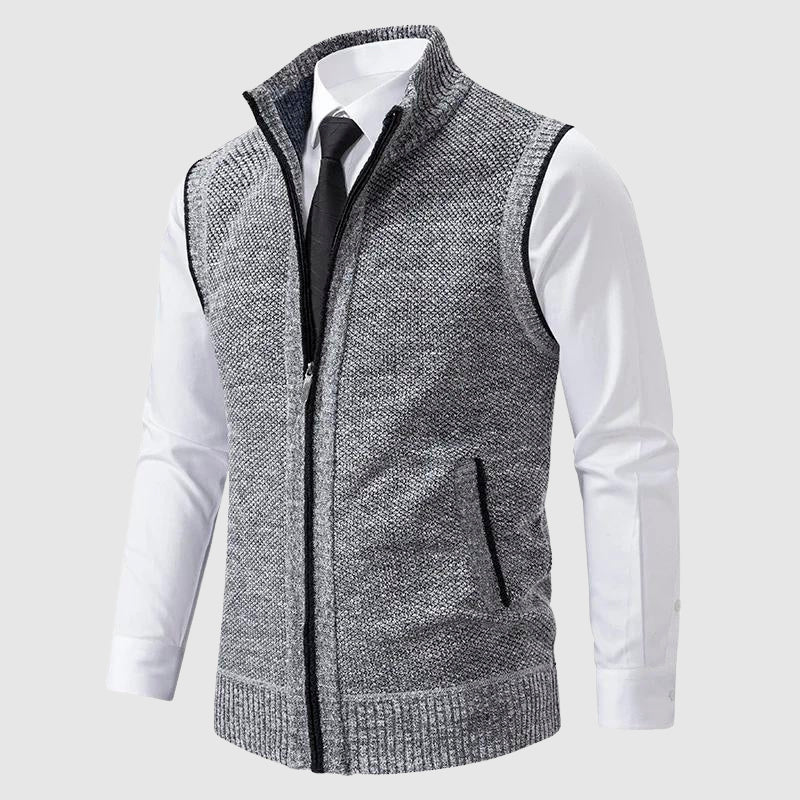 CONOR™™ | Men's Wool Blend Zip-Up Sweater Vest