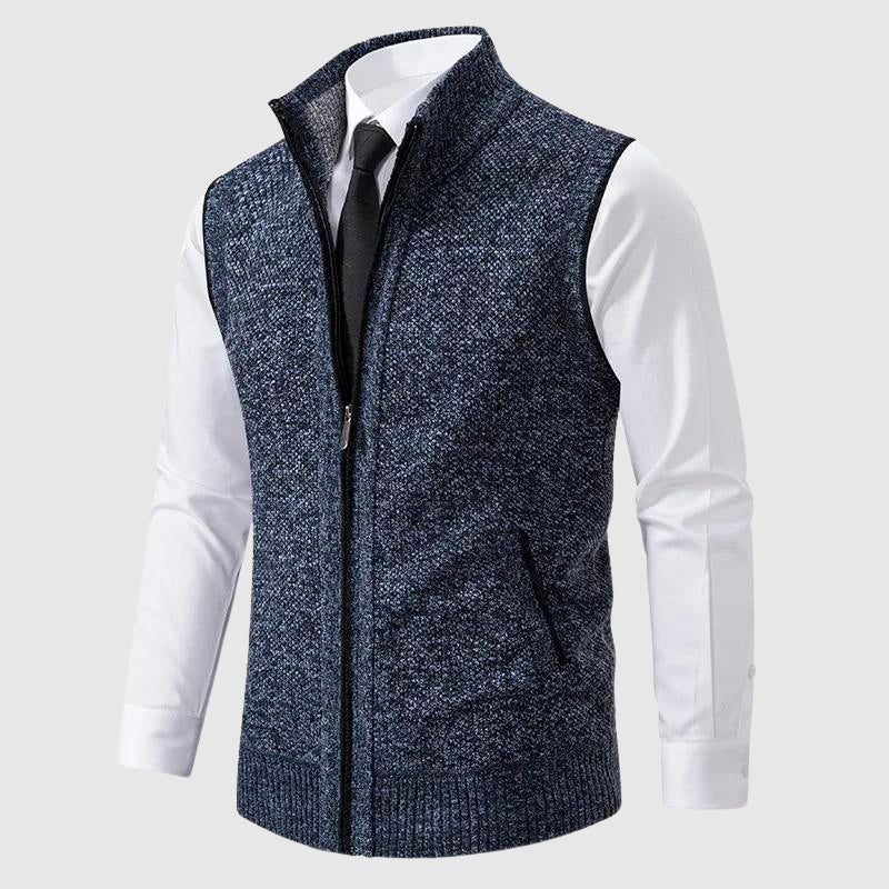 CONOR™™ | Men's Wool Blend Zip-Up Sweater Vest