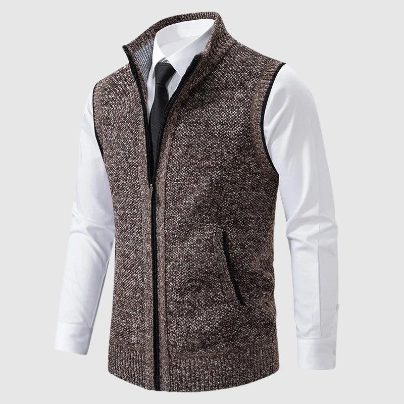 CONOR™™ | Men's Wool Blend Zip-Up Sweater Vest