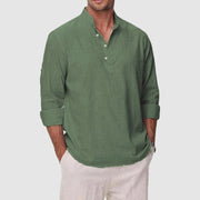 CONOR™™ | Men's Cotton-Linen Henley Shirt
