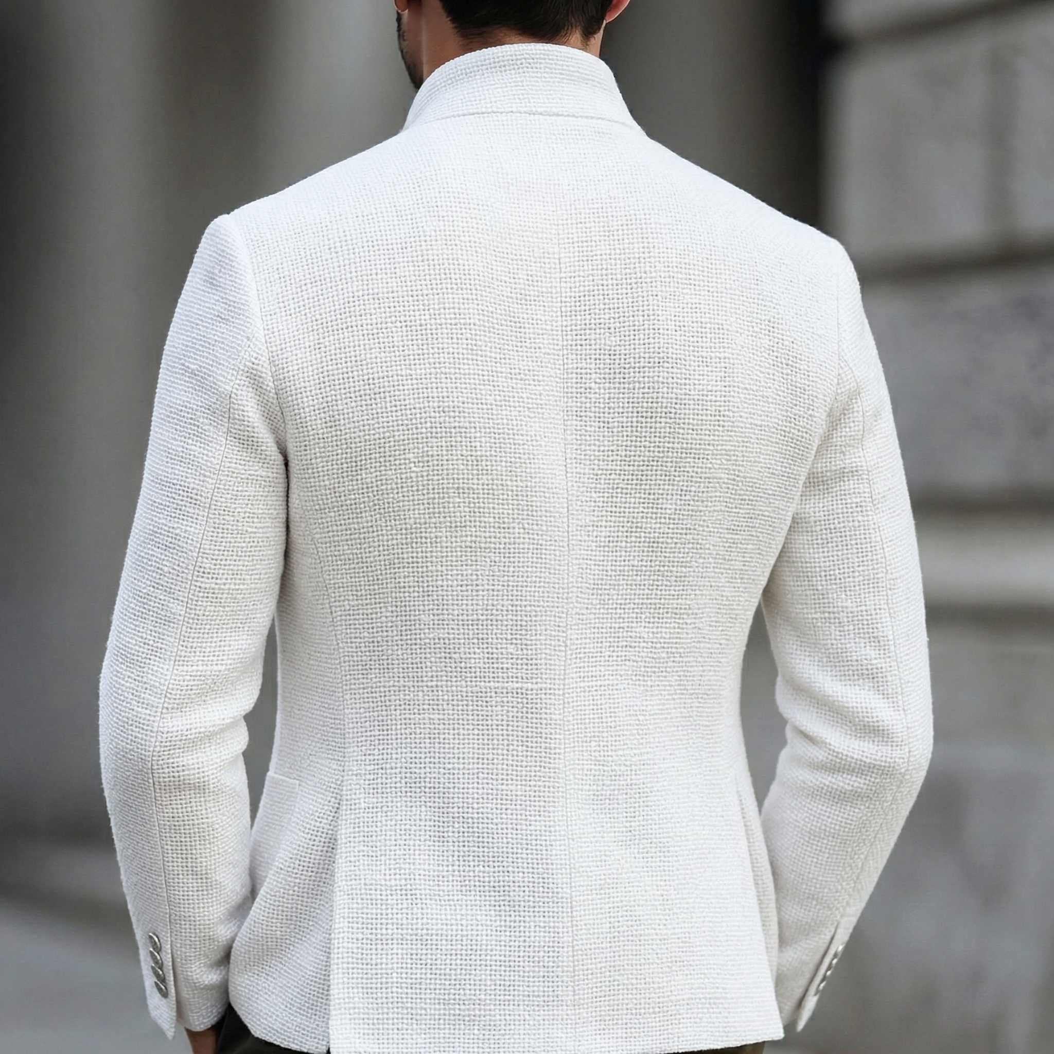 CONOR™| Men's Gold-Button Knit Blazer