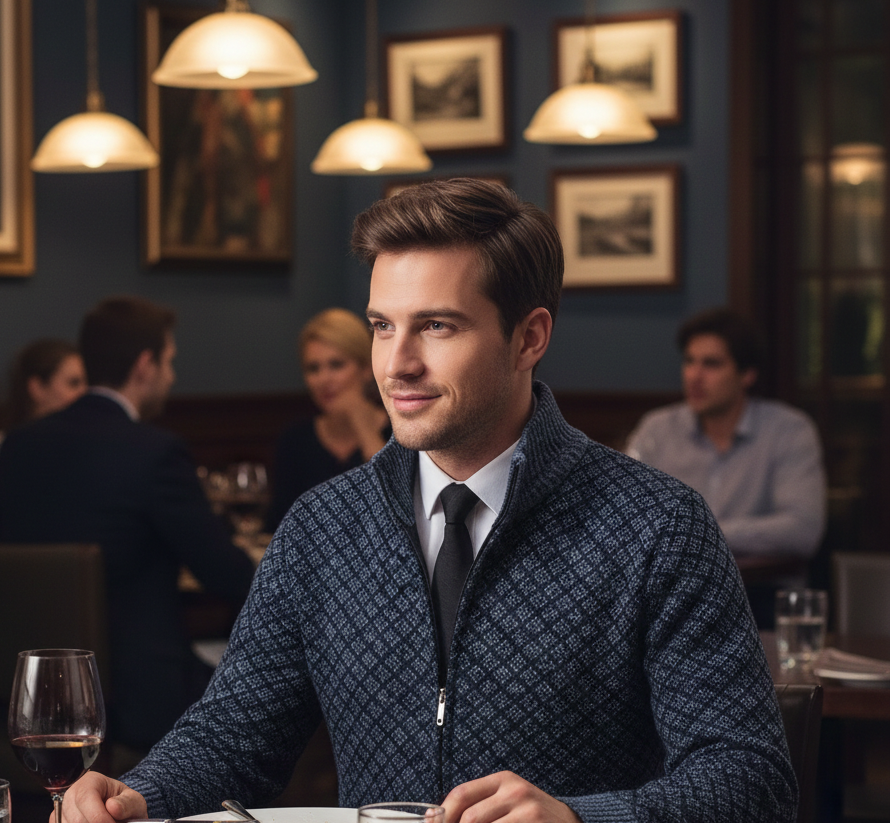CONOR™ | Men's Zip-Up Cardigan