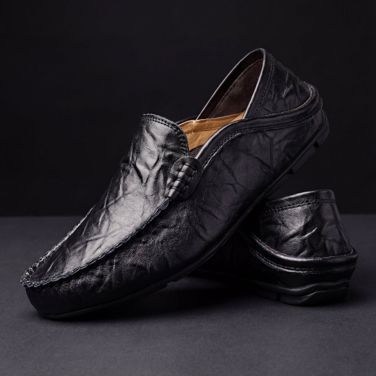 CONOR™ | Men's Leather Slip-On Loafers