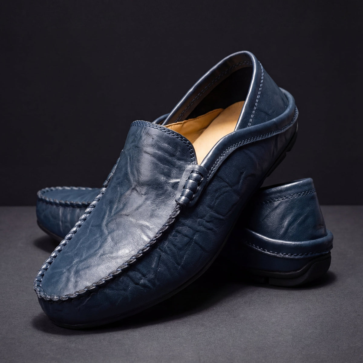 CONOR™ | Men's Leather Slip-On Loafers