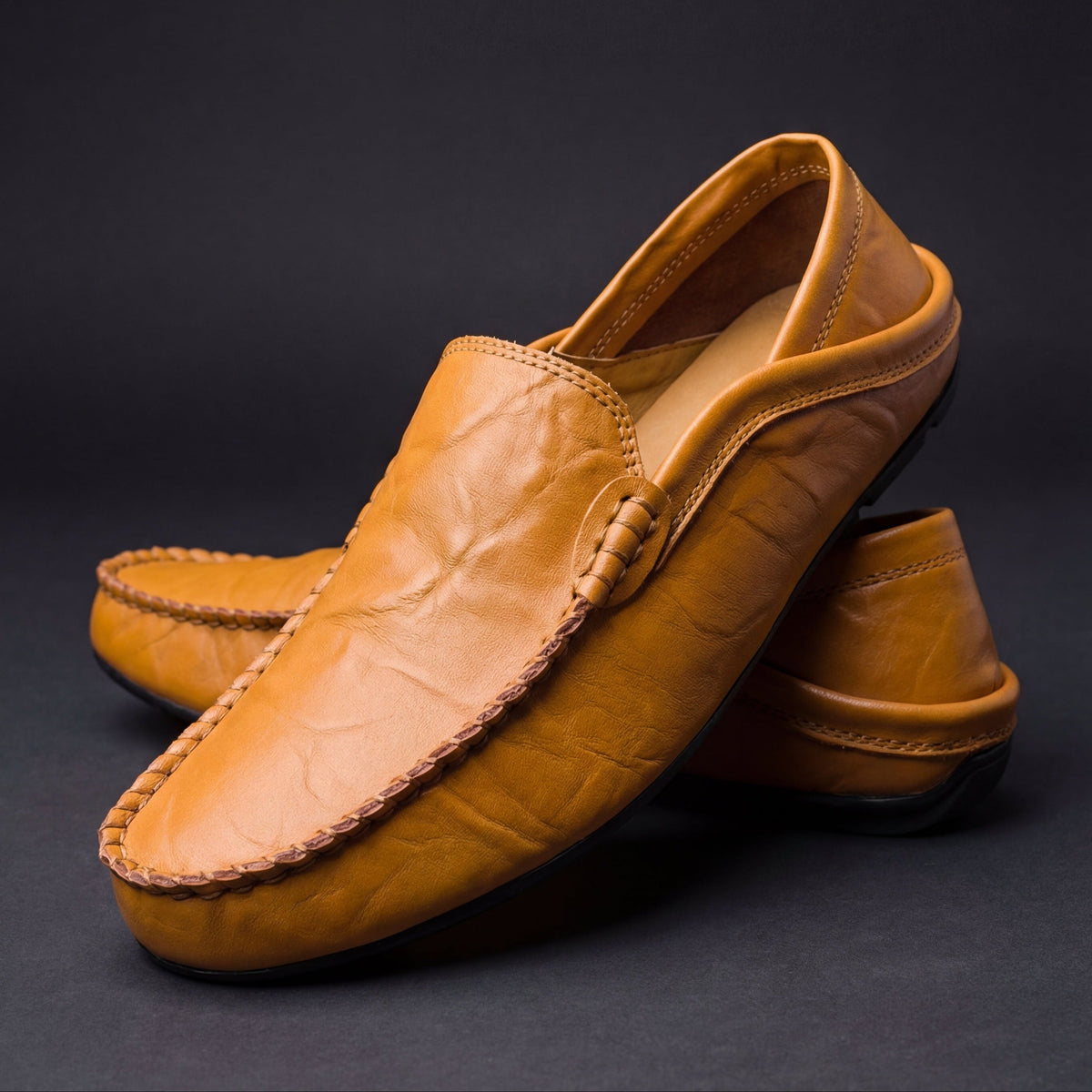 CONOR™ | Men's Leather Slip-On Loafers