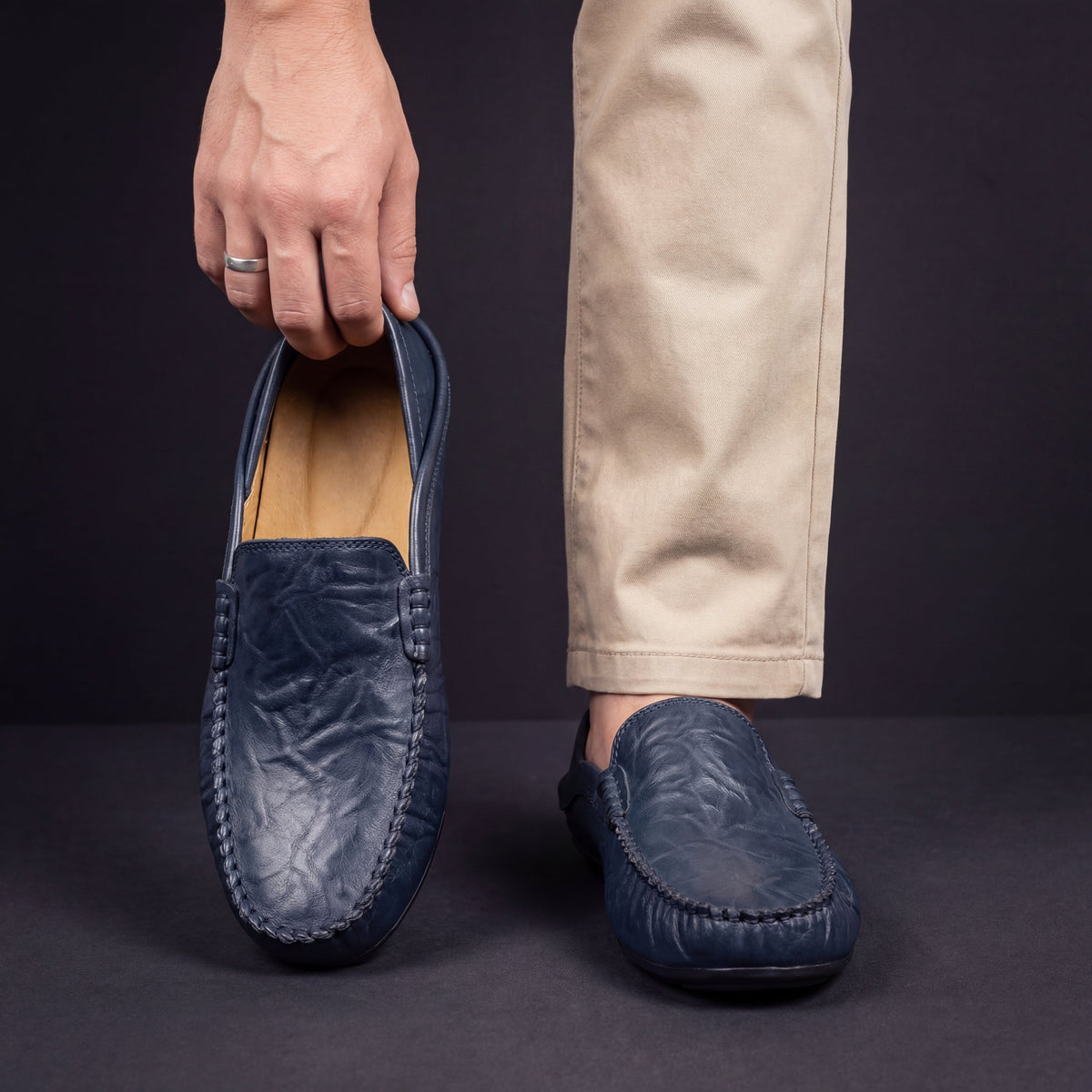 CONOR™ | Men's Leather Slip-On Loafers