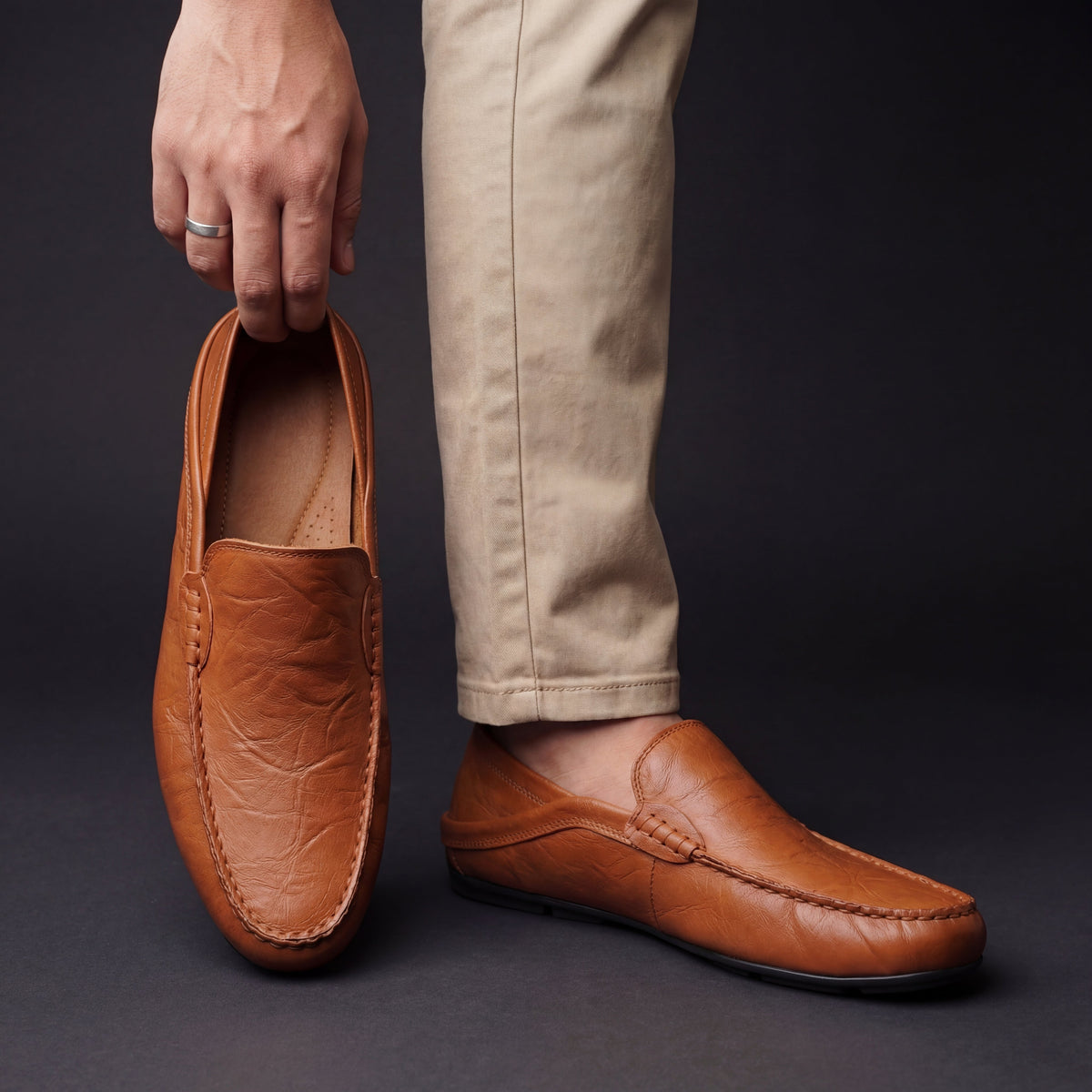 CONOR™ | Men's Leather Slip-On Loafers