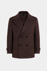 CONOR™ | Brown Wool Peacoat