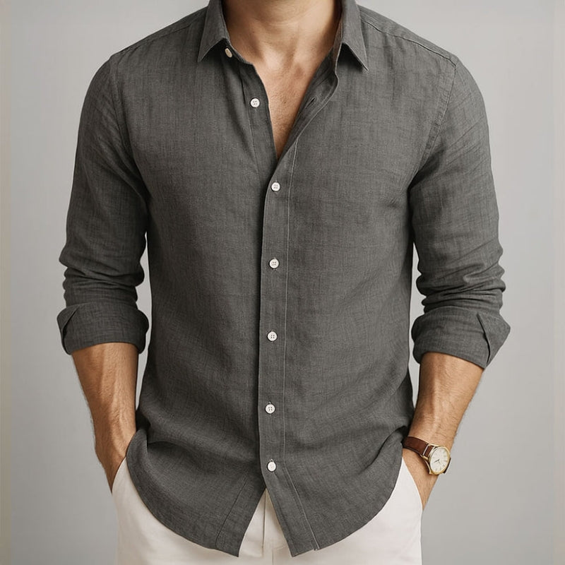CONOR™™ | Men's Cotton-Linen Longsleeve