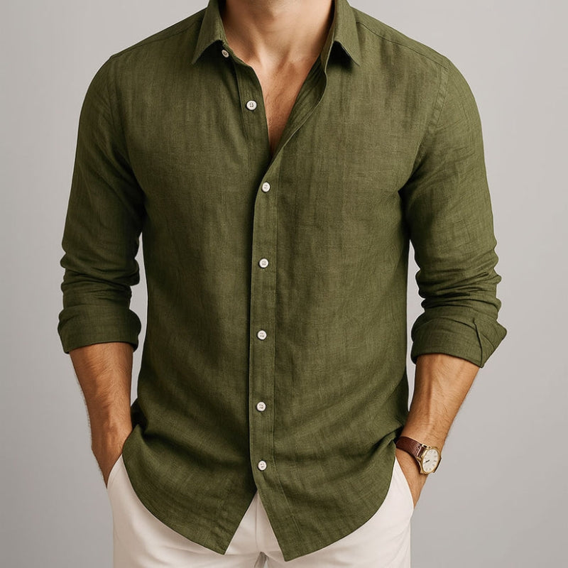 CONOR™™ | Men's Cotton-Linen Longsleeve