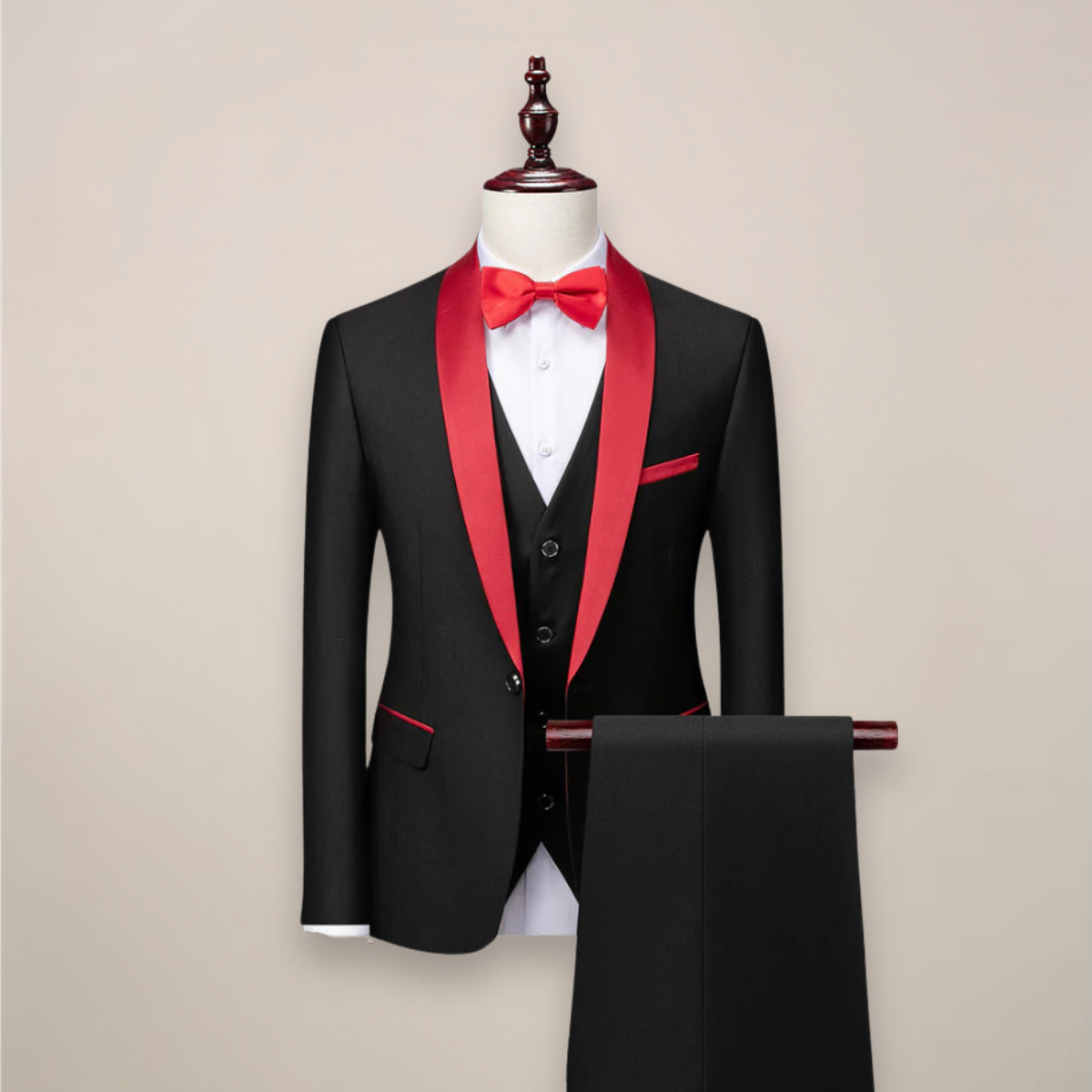 CONOR™™ | Men's Satin-Trim Evening Tuxedo