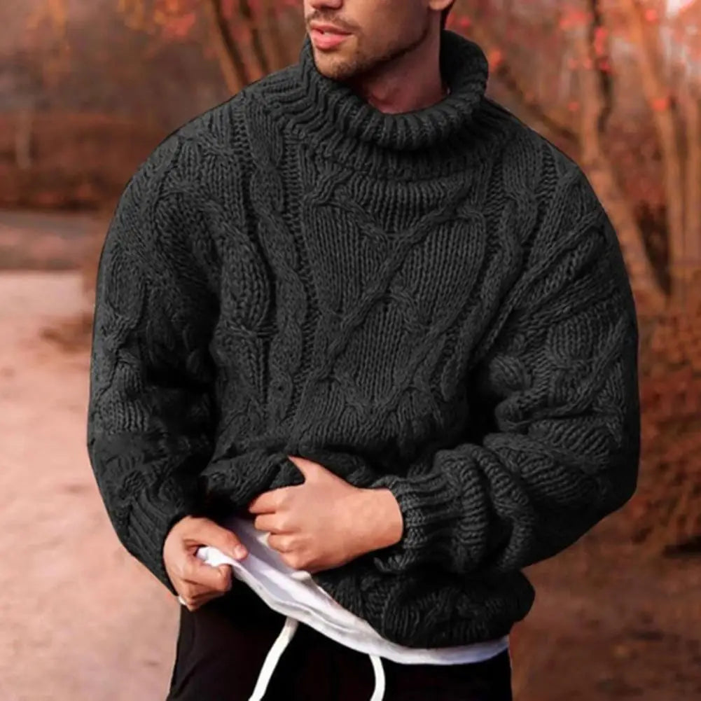 CONOR™ | Andreas Thick-Knit Turtleneck Sweater for Winter
