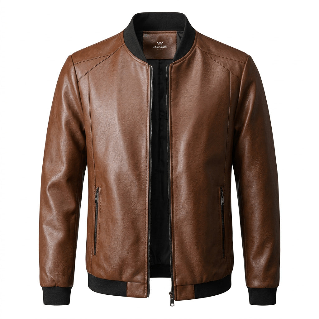 CONOR™ | Minimalist Faux Leather Jacket