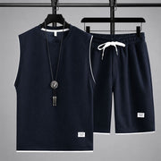CONOR™™ | Men's Waffle Knit Sleeveless Lounge Set