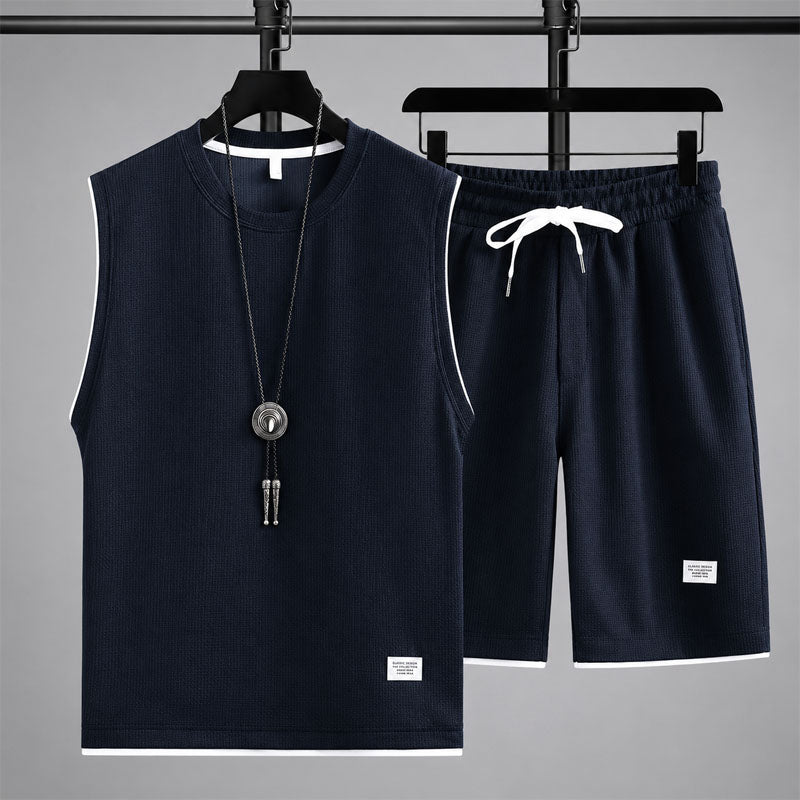 CONOR™™ | Men's Waffle Knit Sleeveless Lounge Set
