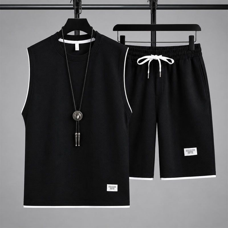 CONOR™™ | Men's Waffle Knit Sleeveless Lounge Set