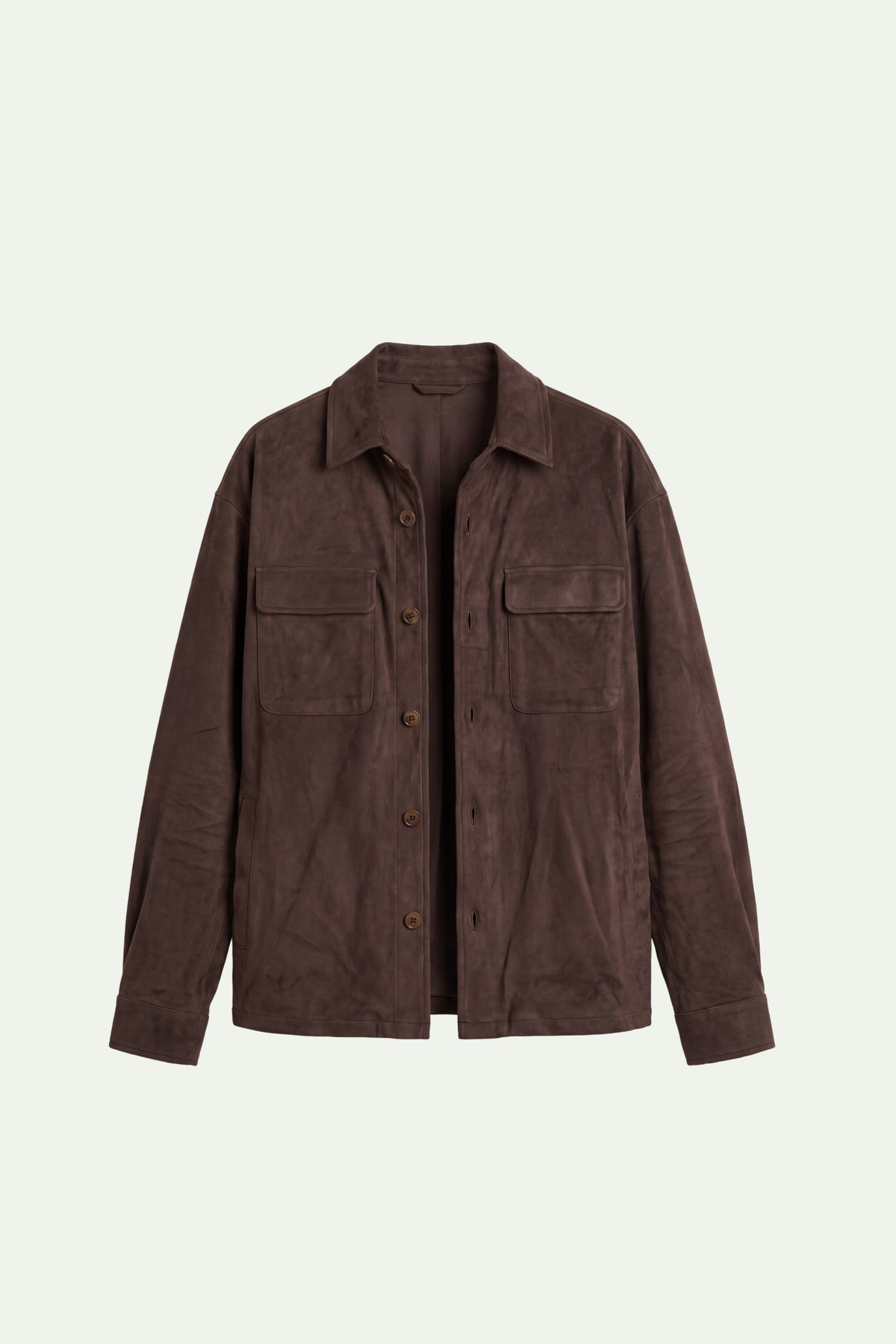 CONOR™ | Mirsino Suede Overshirt | Coffee