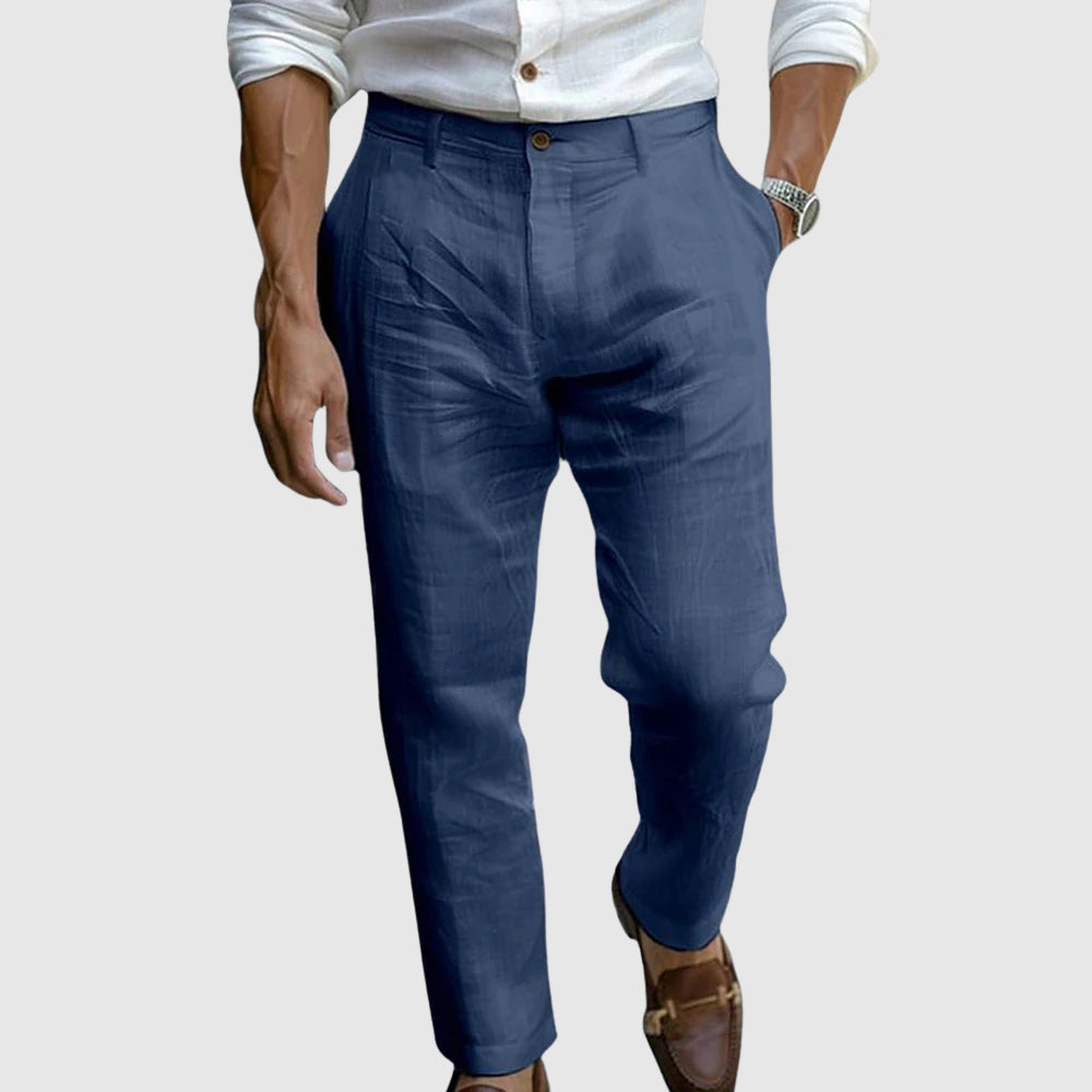 CONOR™™ | Men's Pleated Linen Trousers