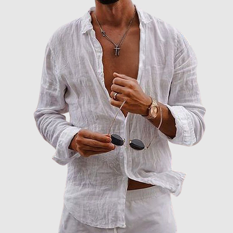 CONOR™™ | Button-Down Linen Shirt