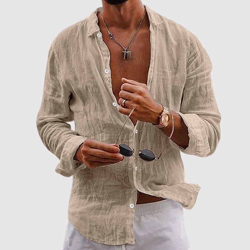 CONOR™™ | Button-Down Linen Shirt