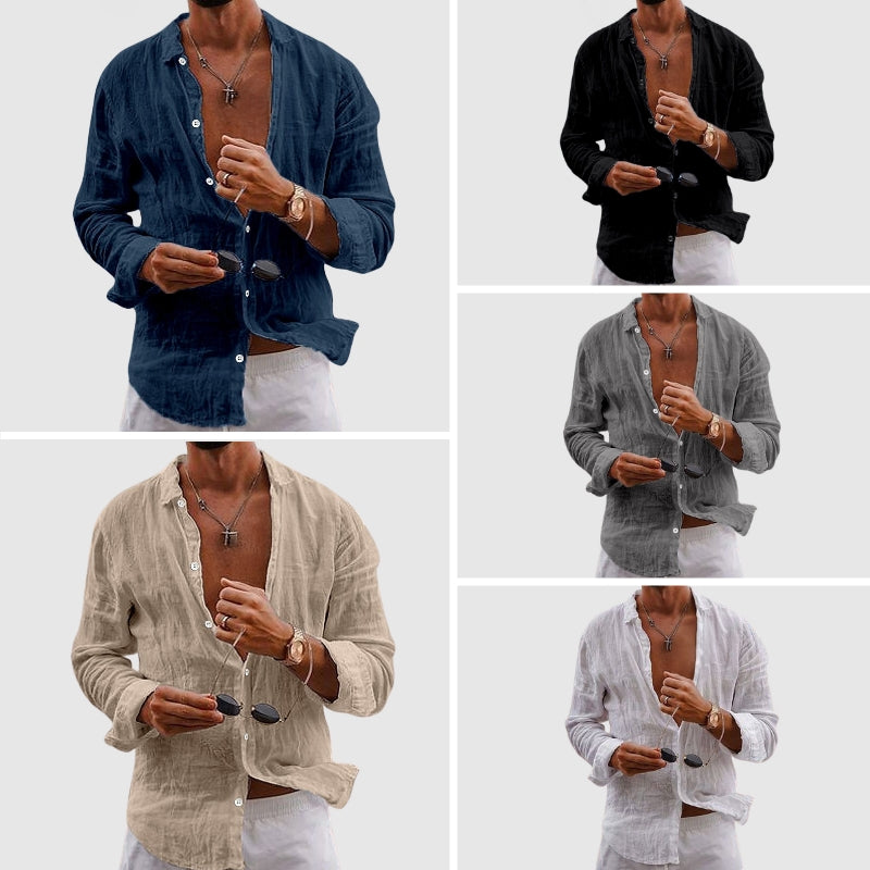 CONOR™™ | Button-Down Linen Shirt