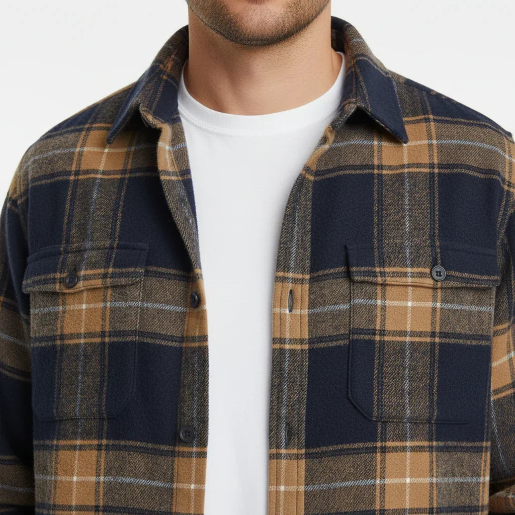 CONOR™ | Rockwell Brushed Cotton Flannel Shirt