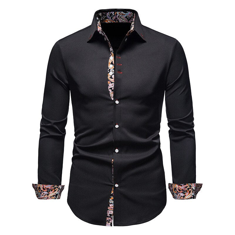 CONOR™™ | Paisley-Trim Shirt