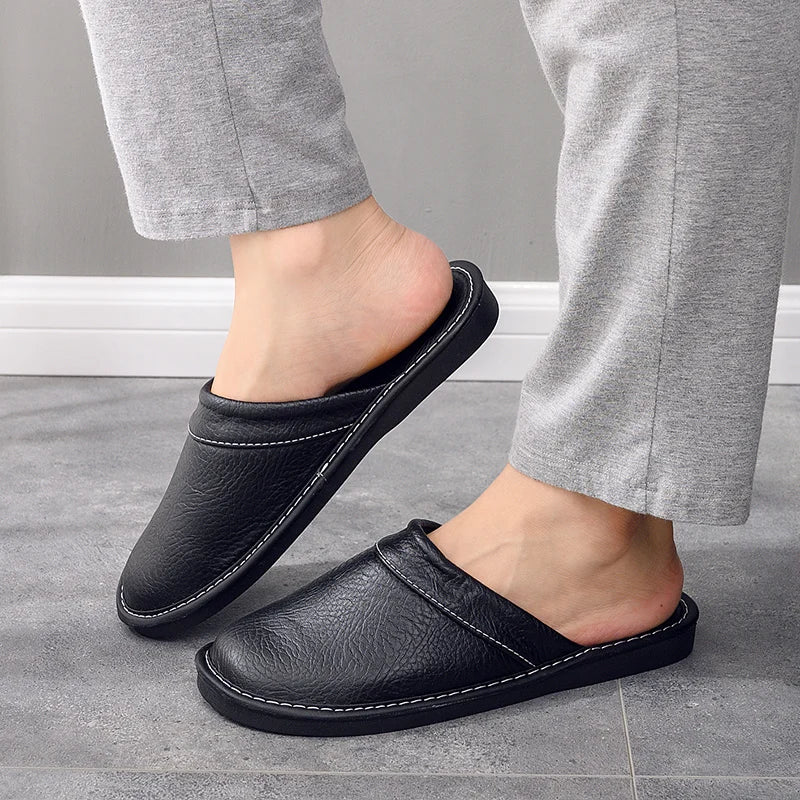 CONOR™ | Men's Leather Slippers